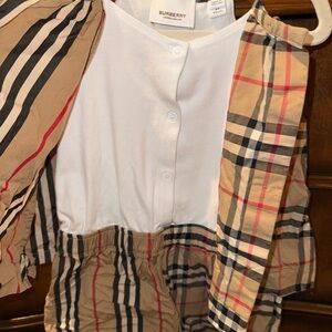 Burberry Tan and Black Plaid Kids Bubble